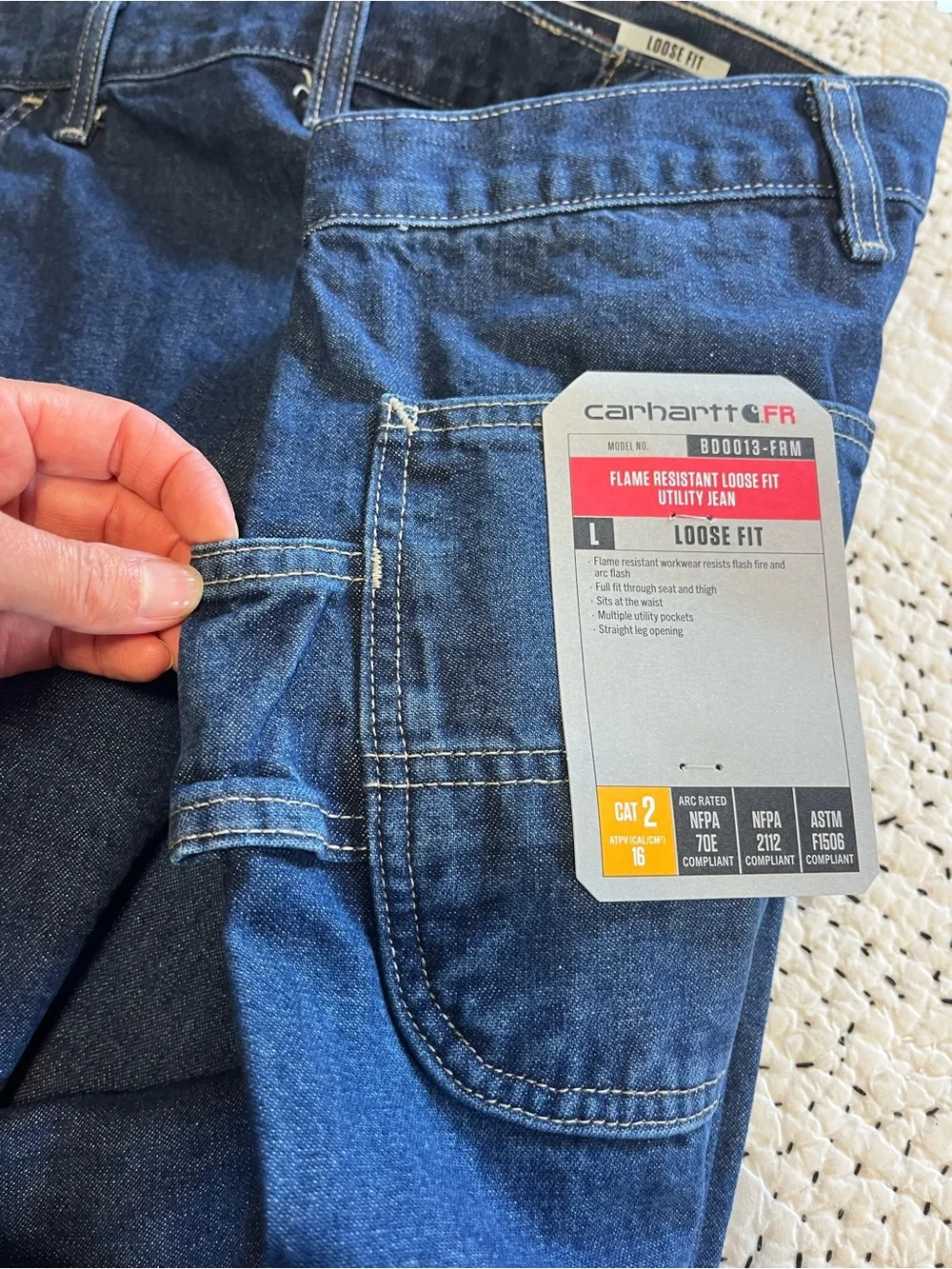 Carhartt Men’s Loose Fit Flame Resistant Utility Jeans FR Cat 2 50/34 NWT $109